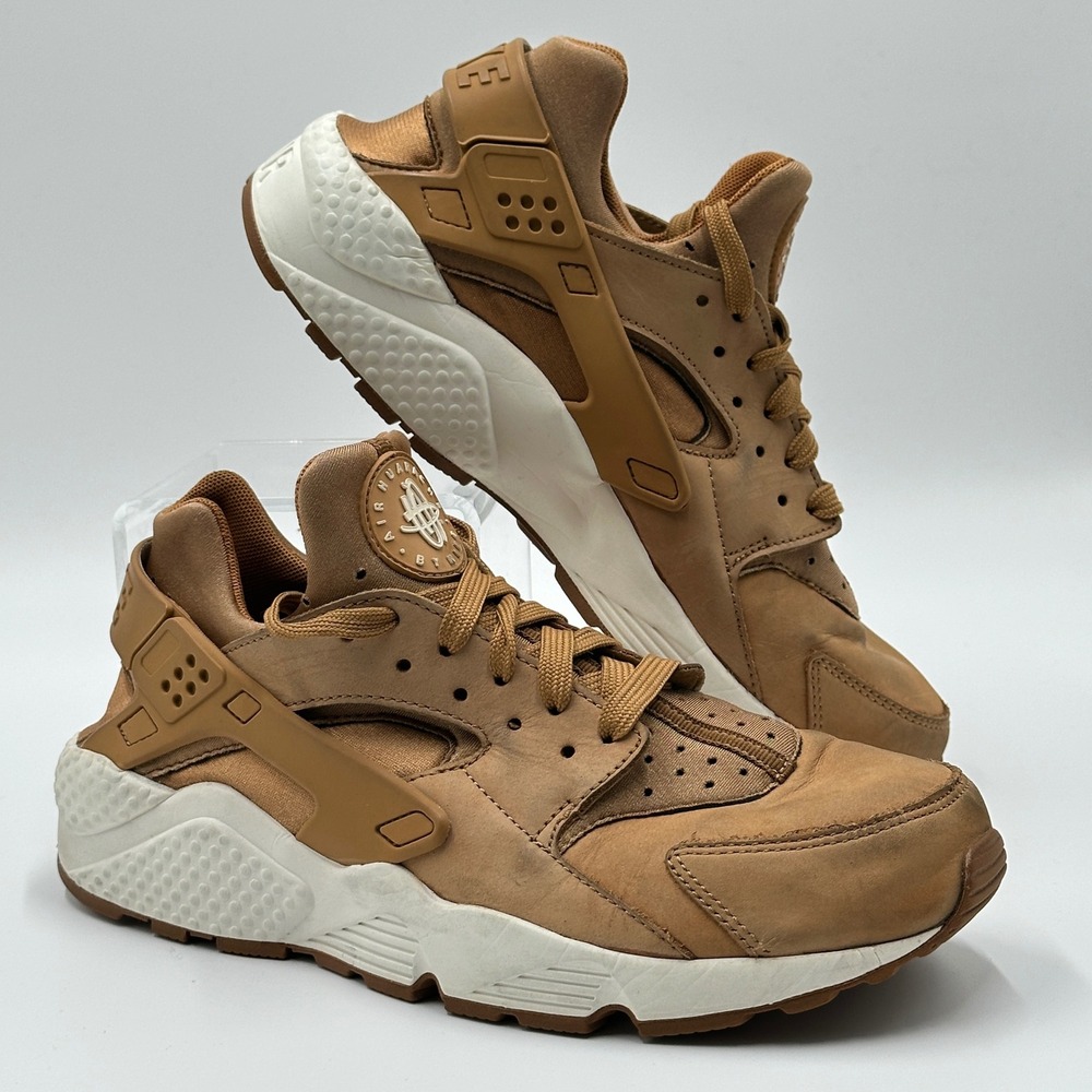 Nike Air Huarache Women 8 Desert Sand Brown Excellent Leather Sneaker 318429-202
